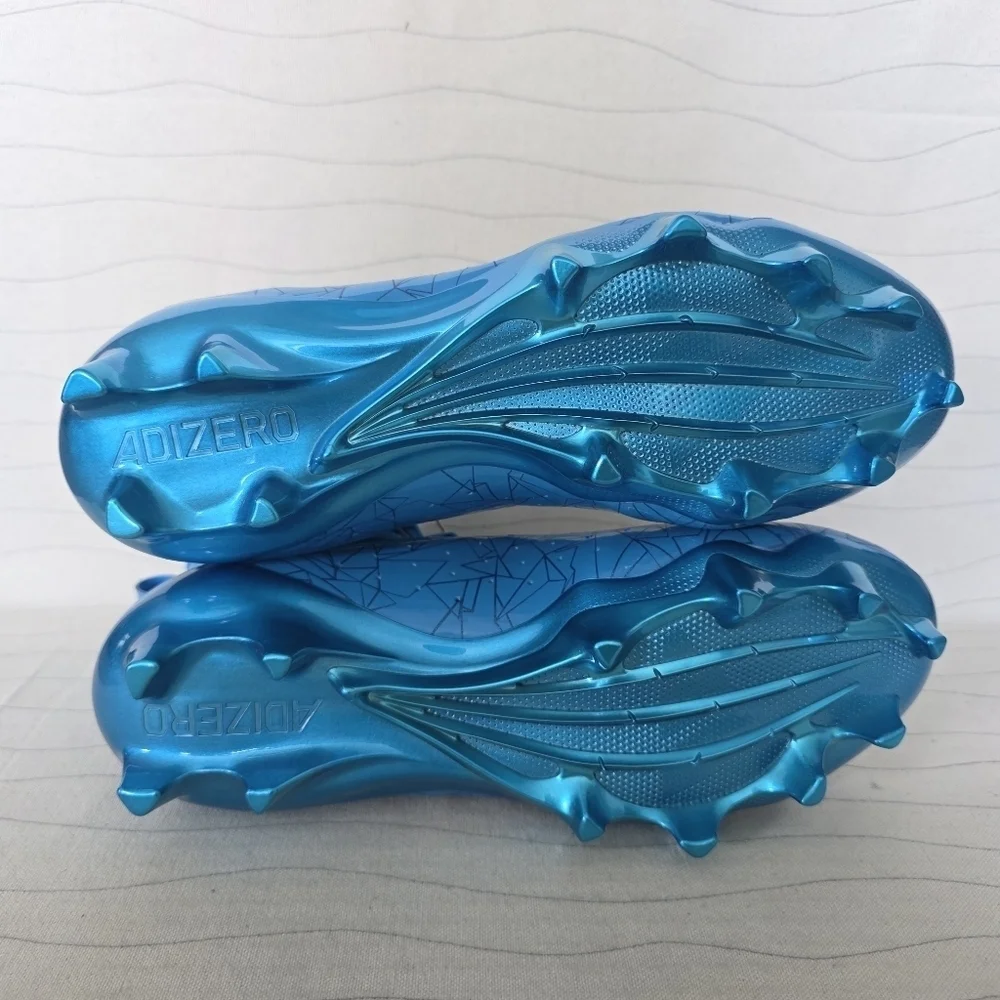 Adidas Mens ADIZERO Chaos Football Cleats Blue/White Shoes IF9718 Size 8.5 NEW